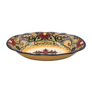 Corsica Crown Jewel Colorful Handpainted Hand Crafted Oval Serving Bowl
